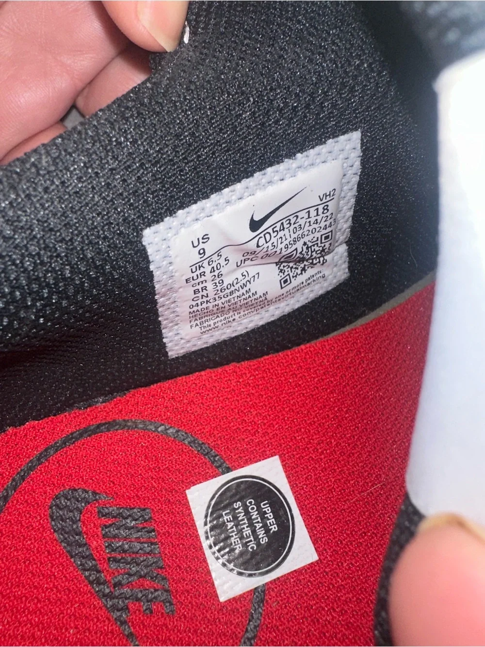 Nike White Black Gold Red Air Max Sneakers